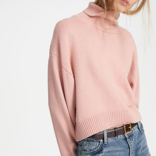 Knitted High Collar Sweater