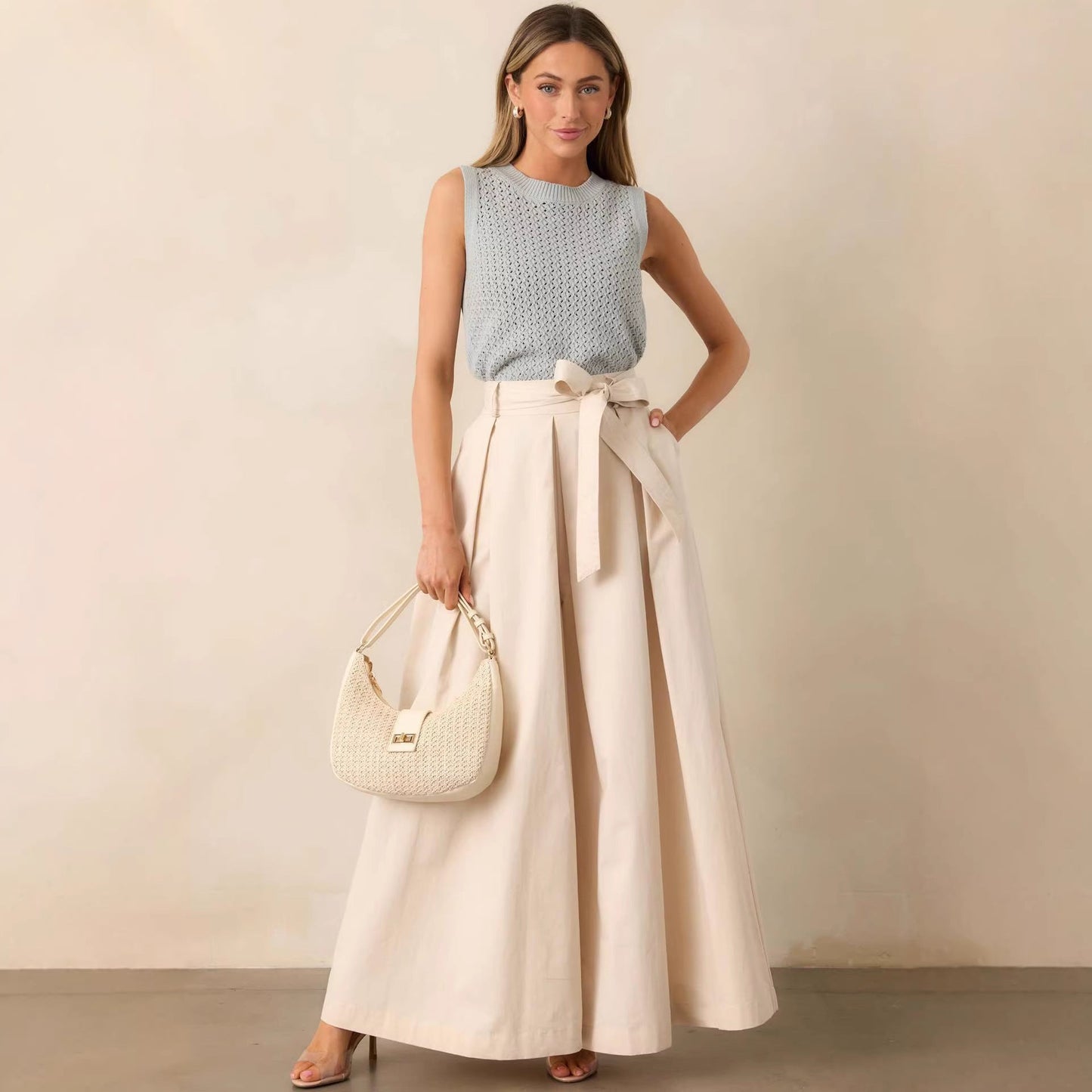 Apricot Straight Leg Pants