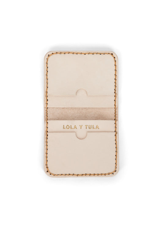 Leather Cardholder Wallet Sand